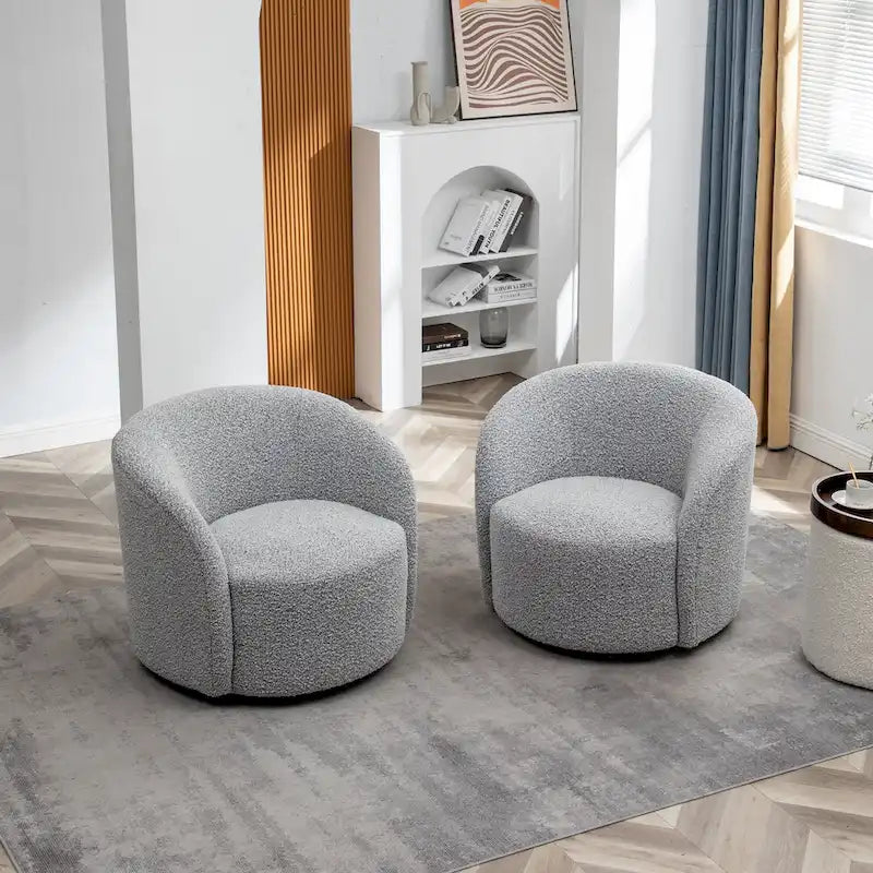 Fauteuil pivotant rembourré de 86 cm de large (lot de 2) – Sanzelize Design