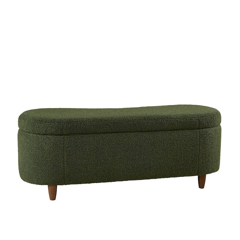 Banc de rangement rabattable Bailey Taupe Boucle – Sanzelize Design