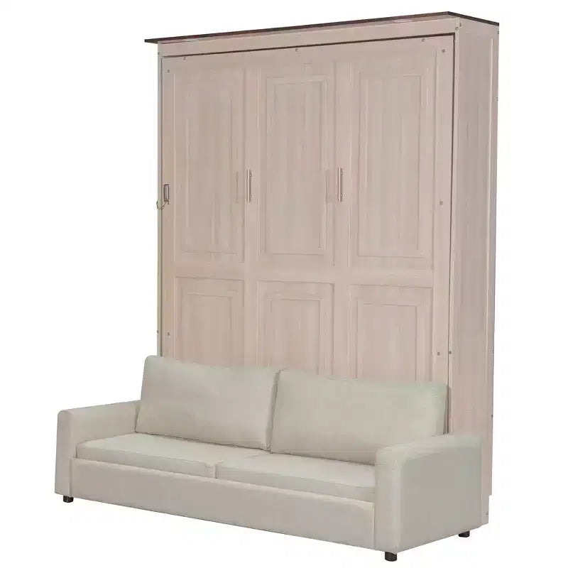 Lit escamotable 152 x 203 cm avec canapé, Lit escamotable 152 x 203 cm en bois avec éclairage LED – Sanzelize Design