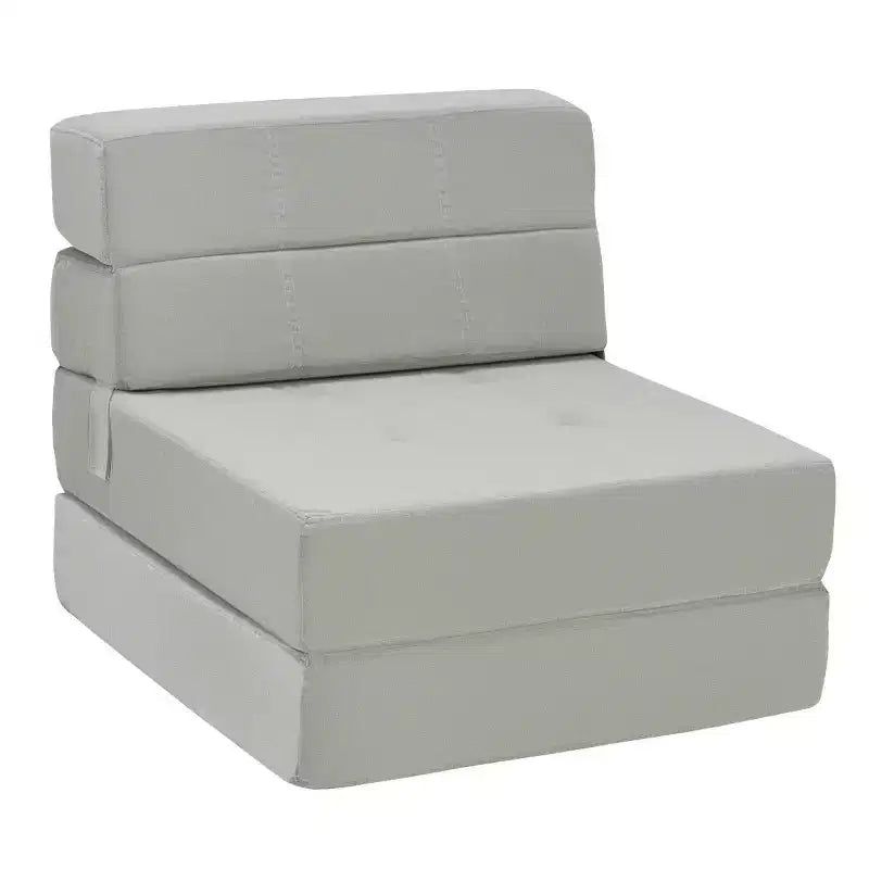 Fauteuil Pliant Convertible 3 Positions Lit d'Appoint Canapé-Lit Lit Pliable Gris – Sanzelize Design