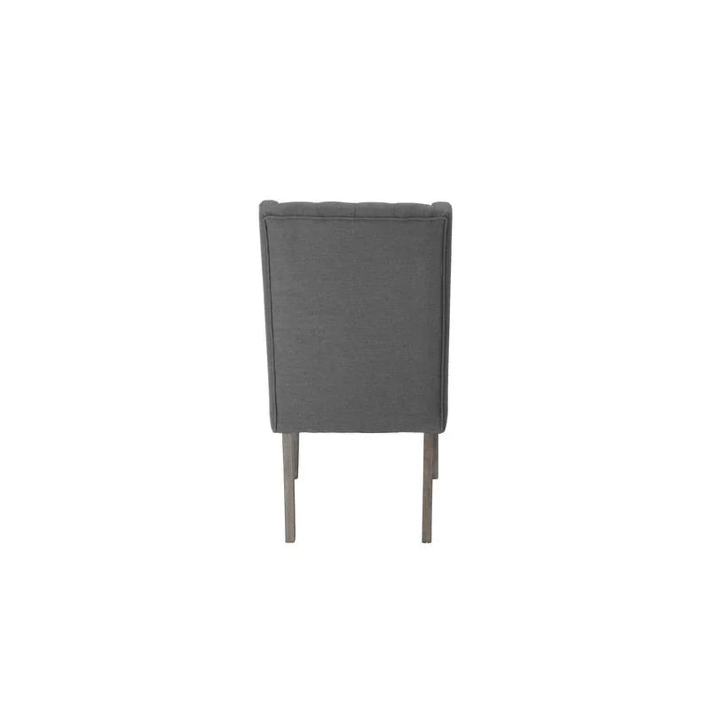 Ensemble de salle à manger extensible gris rustique 9 pièces – Sanzelize Design