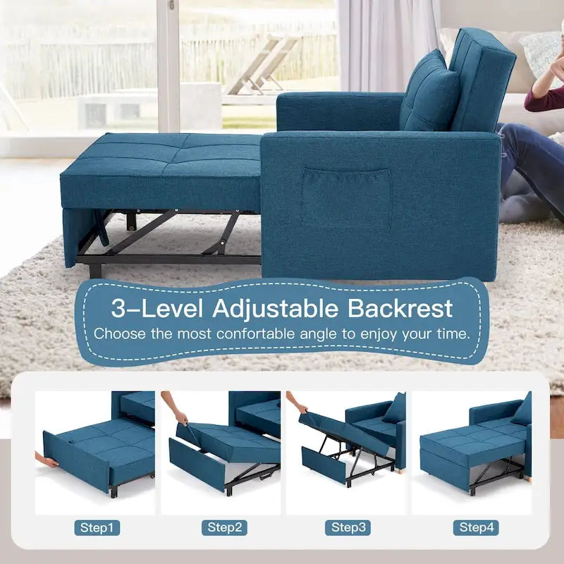 Fauteuil convertible 3-en-1, plusieurs coloris, une place – Sanzelize Design