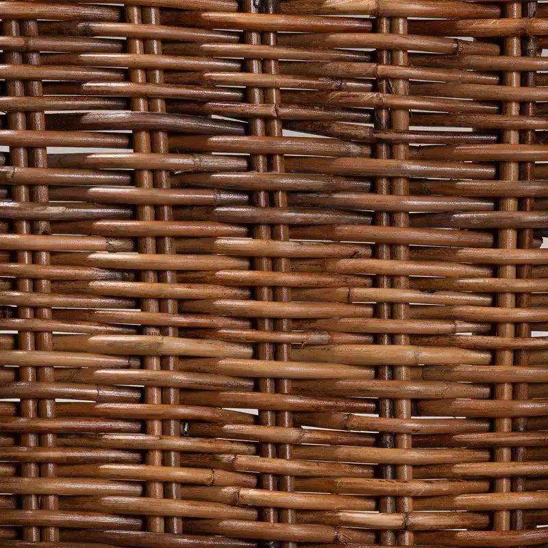 Mario Ensemble de 2 chaises de salle à manger modernes de style bohème en teck et rotin, finition marron naturel – Sanzelize Design
