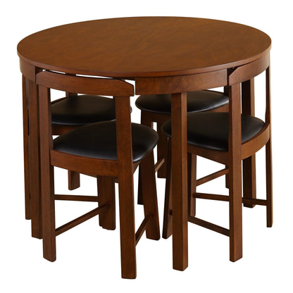 Ensemble de salle à manger rond compact 5 pièces – Sanzelize Design
