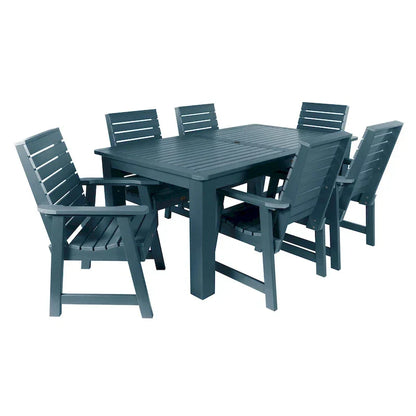 Ensemble de salle à manger d'extérieur 7 pièces, table 107 x 183 cm – Sanzelize Design