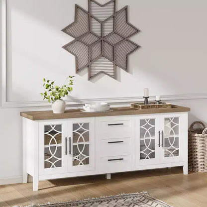 Meuble TV avec tiroirs de rangement, Meuble TV, Table console TV pour salon/chambre à coucher, Armoire de rangement – Sanzelize Design