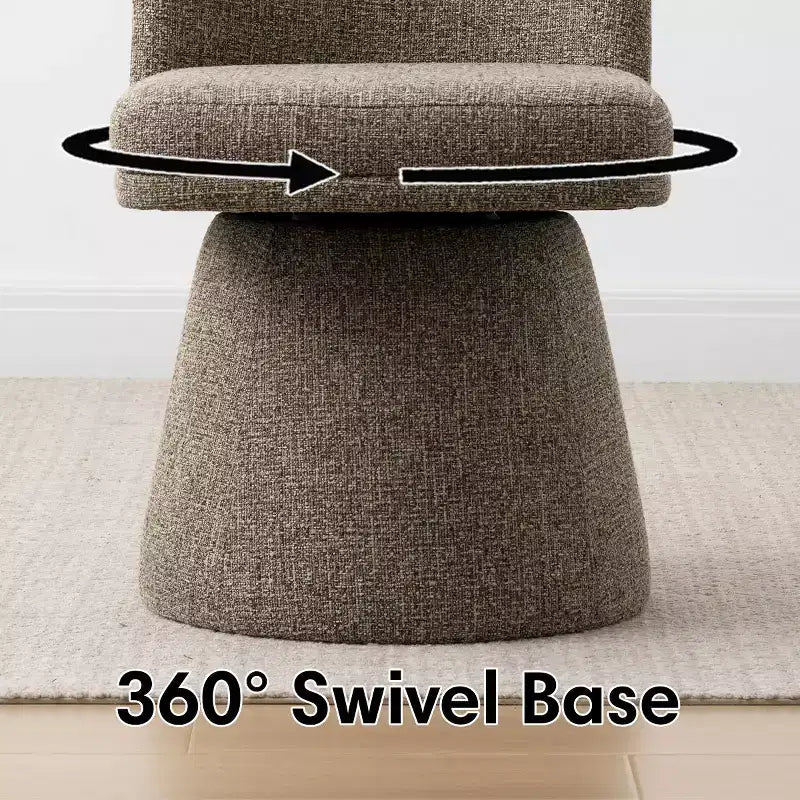 Lot de 6 chaises de salle à manger modernes sans accoudoirs, pivotantes à 360°, avec piétement tulipe – Sanzelize Design