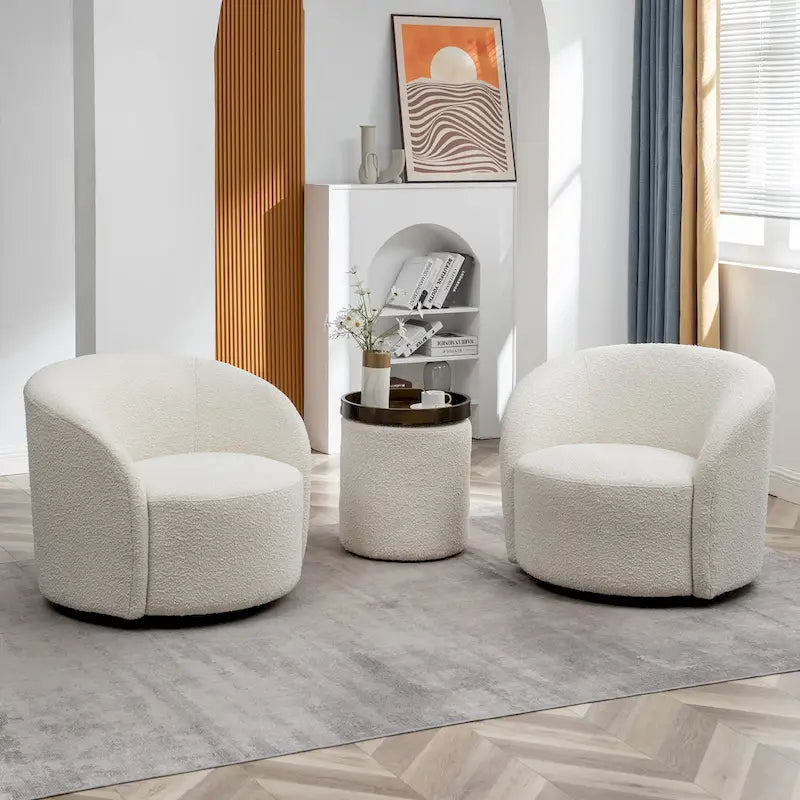 Fauteuil pivotant rembourré de 86 cm de large (lot de 2) – Sanzelize Design