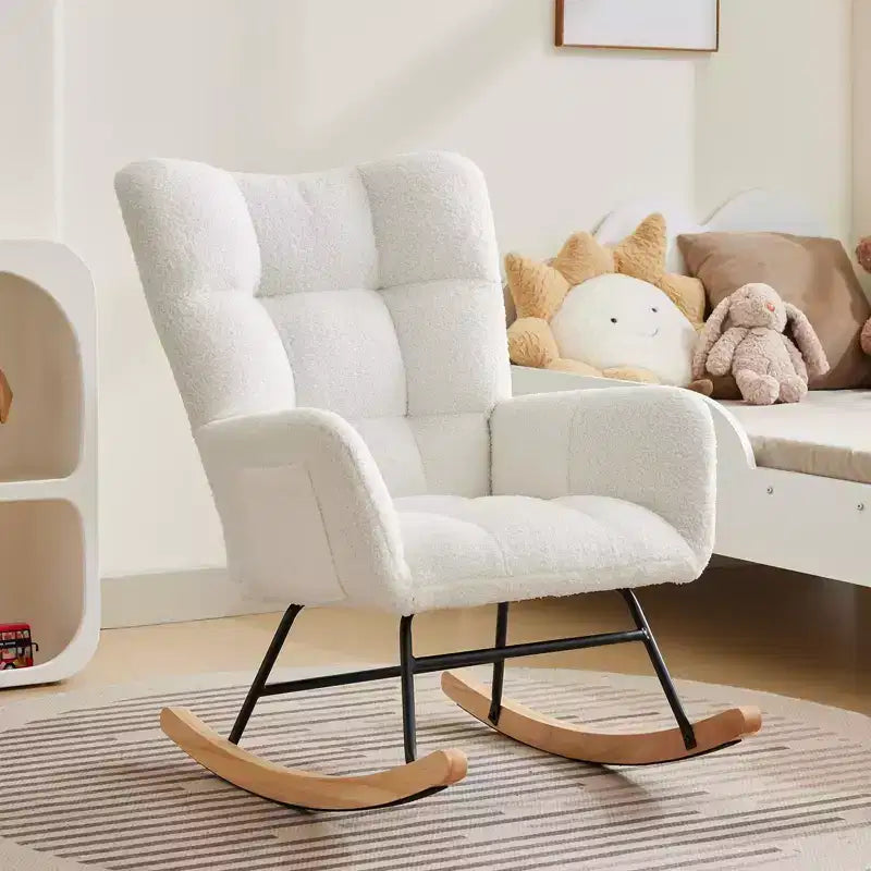 Fauteuil à bascule pour chambre d'enfant, Fauteuil à bascule pour salon pour l'allaitement – Sanzelize Design