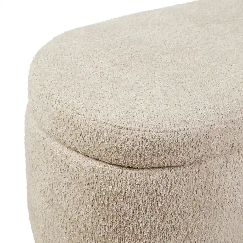 Banc de rangement rabattable Bailey Taupe Boucle – Sanzelize Design