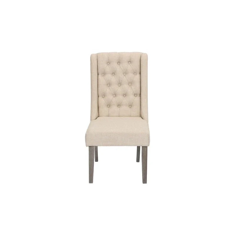 Ensemble de salle à manger extensible gris rustique 9 pièces – Sanzelize Design