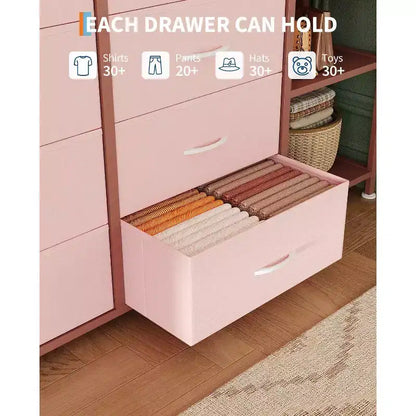 Commode de rangement avec 16 tiroirs, tringle à vêtements et étagères – Sanzelize Design