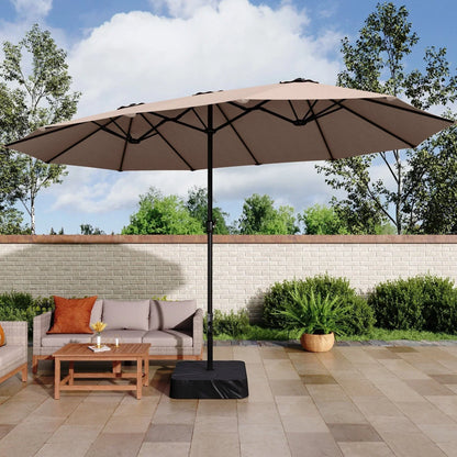 Grand Parasol Double Face de 4,5 m avec Base Incluse pour terrasse – Sanzelize Design