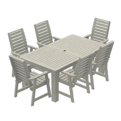 Ensemble de salle à manger d'extérieur 7 pièces, table 107 x 183 cm – Sanzelize Design