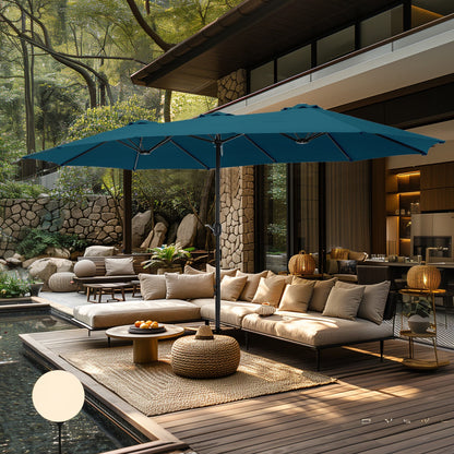 Grand Parasol Double Face de 4,5 m avec Base Incluse pour terrasse – Sanzelize Design