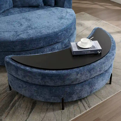 Fauteuil Moderne Rond Avec 5 Coussins Et Pouf Optionnel – Sanzelize Design