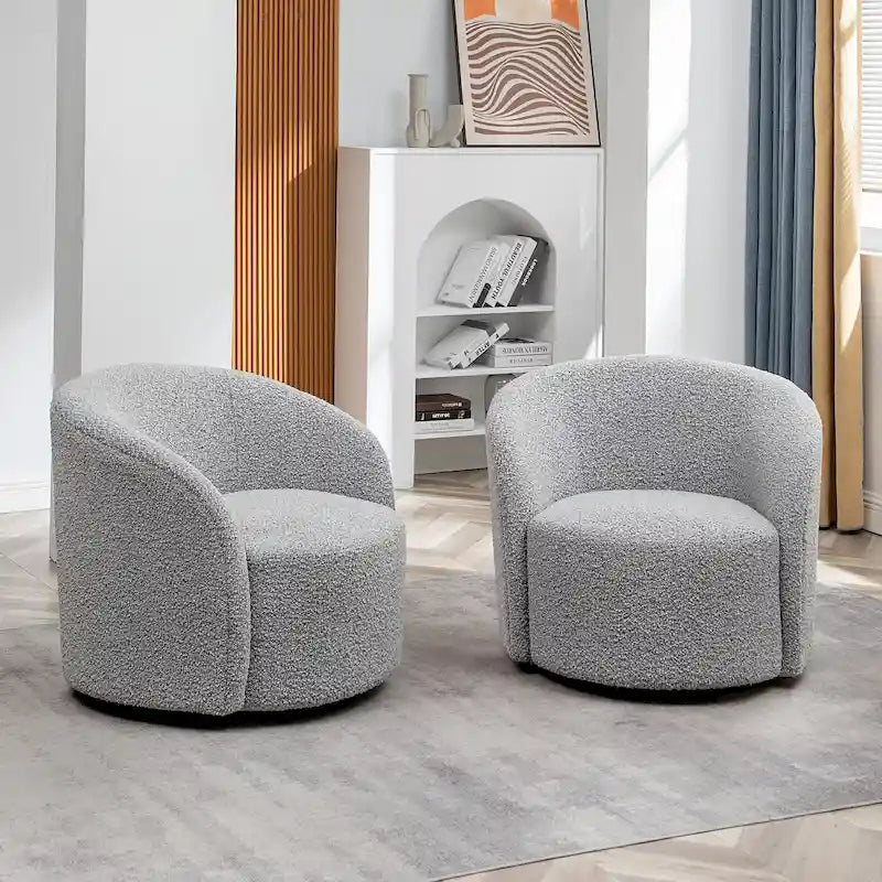 Fauteuil pivotant rembourré de 86 cm de large (lot de 2) – Sanzelize Design