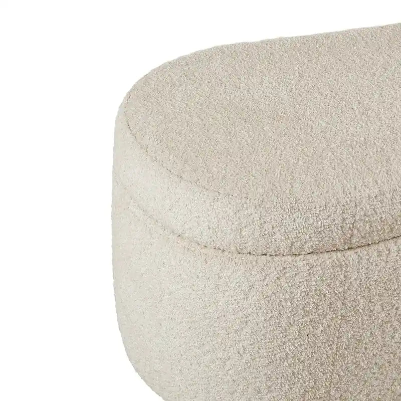 Banc de rangement rabattable Bailey Taupe Boucle – Sanzelize Design