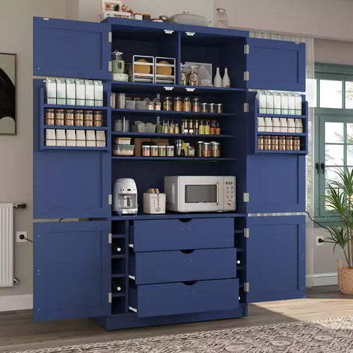 Grand meuble de garde-manger de cuisine avec prises électriques – Sanzelize Design