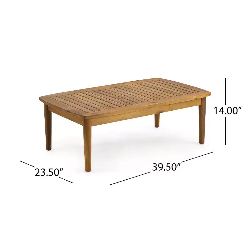 Willowbrook Causeuse et table basse d'extérieur en bois d'acacia – Sanzelize Design