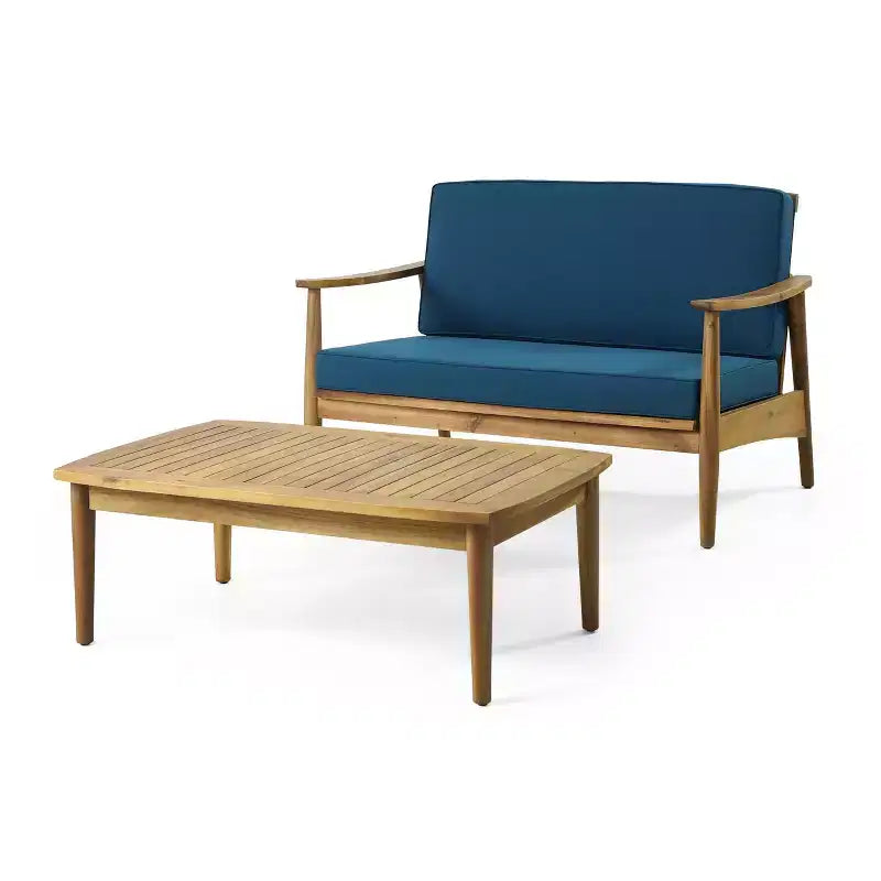 Willowbrook Causeuse et table basse d'extérieur en bois d'acacia – Sanzelize Design