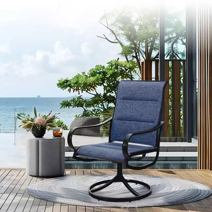 Ensemble de salle à manger d'extérieur 5 pièces avec table carrée effet bois – Sanzelize Design