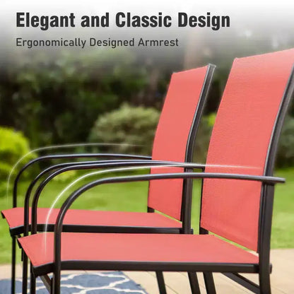 Ensemble de salle à manger 7 pièces pour terrasse extérieure avec table en acier à plateau à lattes aspect bois et – Sanzelize Design