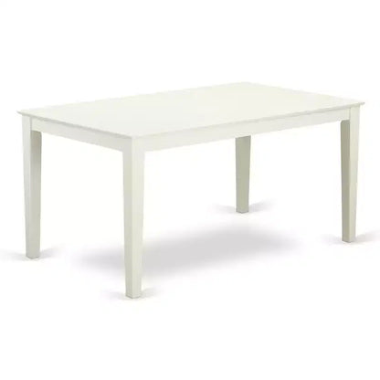 Ensemble de Salle à Manger 7 Pièces Table Rectangulaire et 6 Chaises - Blanc Lin – Sanzelize Design
