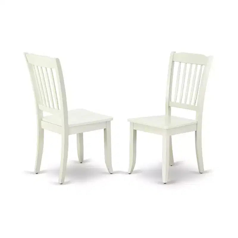 Ensemble de Salle à Manger 7 Pièces Table Rectangulaire et 6 Chaises - Blanc Lin – Sanzelize Design