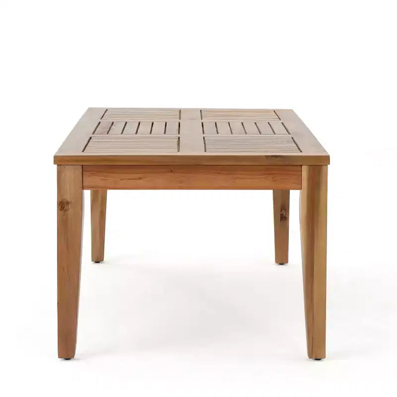 Hampton Salon de jardin 6 places en bois d'acacia et osier – Sanzelize Design