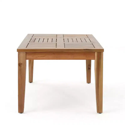 Hampton Salon de jardin 6 places en bois d'acacia et osier – Sanzelize Design
