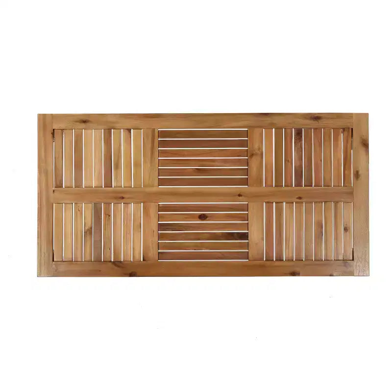 Hampton Salon de jardin 6 places en bois d'acacia et osier – Sanzelize Design