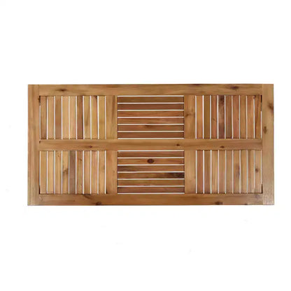 Hampton Salon de jardin 6 places en bois d'acacia et osier – Sanzelize Design