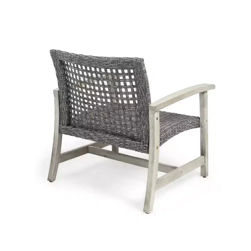 Hampton Salon de jardin 6 places en bois d'acacia et osier – Sanzelize Design