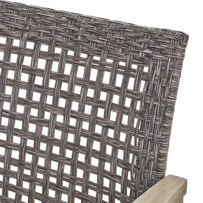 Hampton Salon de jardin 6 places en bois d'acacia et osier – Sanzelize Design