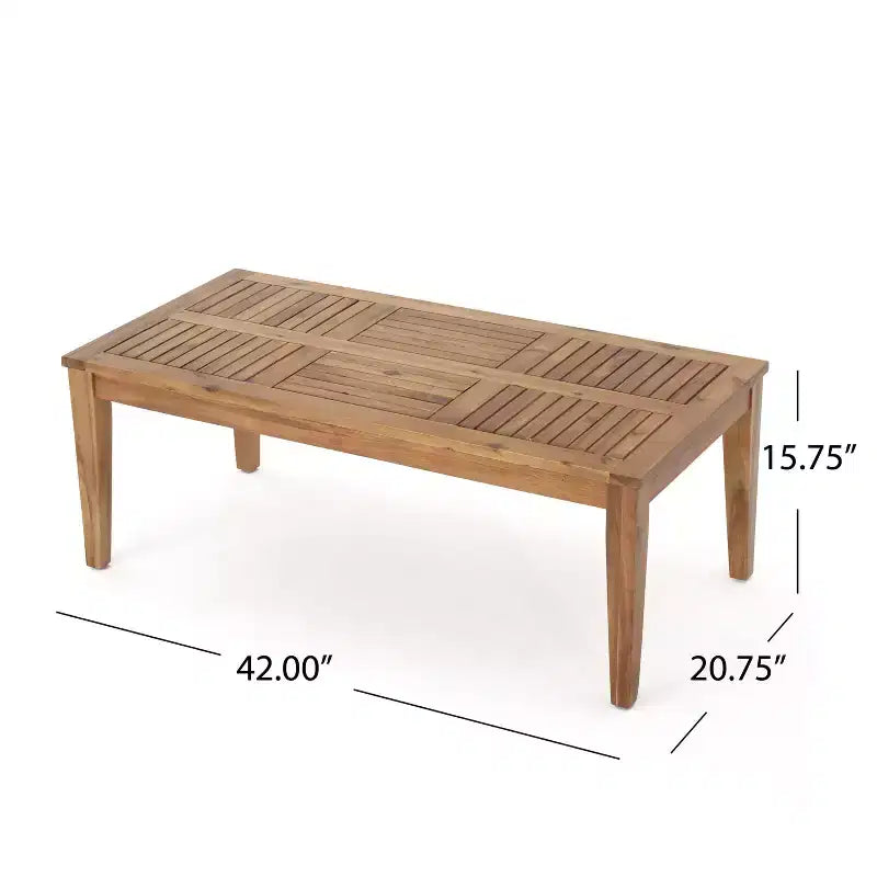 Hampton Salon de jardin 6 places en bois d'acacia et osier – Sanzelize Design