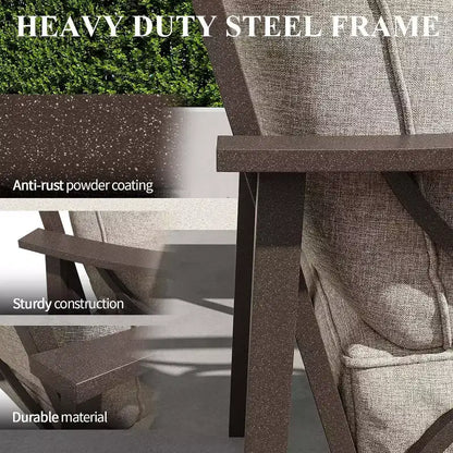 Ensemble de mobilier de jardin extérieur, ensemble de conversation de jardin 4 pièces avec table basse – Sanzelize Design