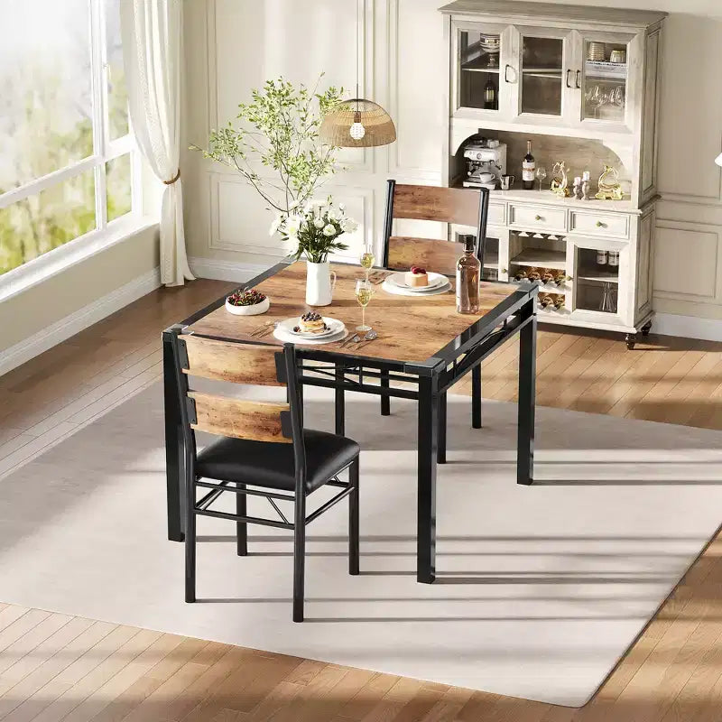 Ensemble table à manger, table de cuisine avec chaises rembourrées – Sanzelize Design