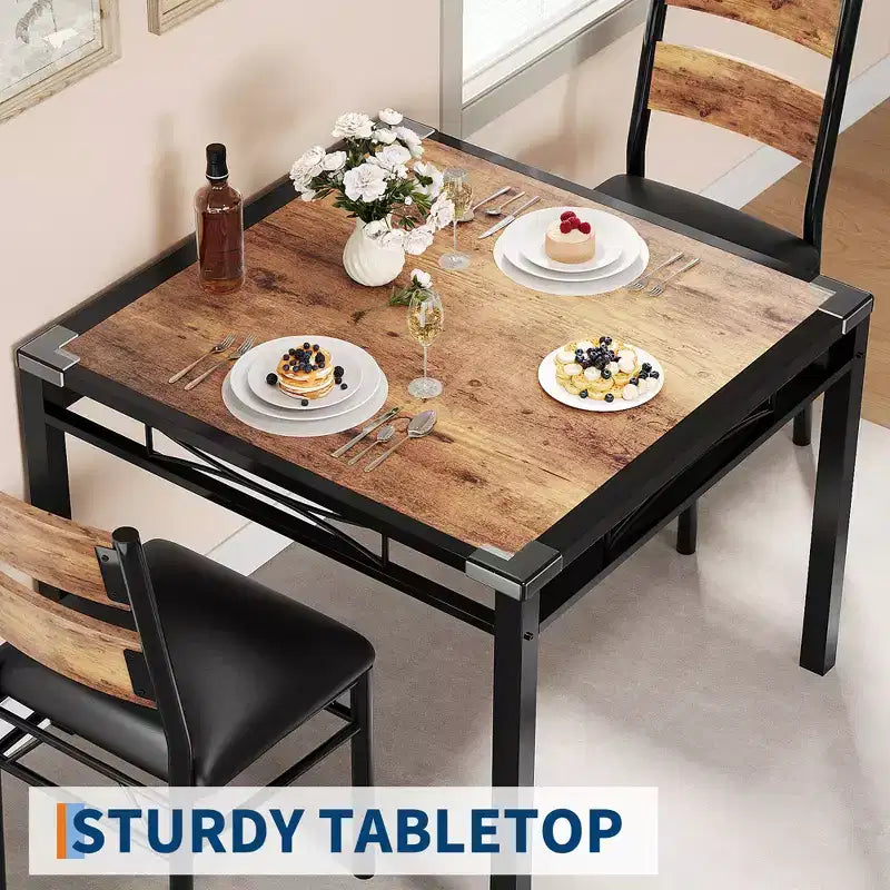 Ensemble table à manger, table de cuisine avec chaises rembourrées – Sanzelize Design