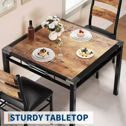 Ensemble table à manger, table de cuisine avec chaises rembourrées – Sanzelize Design