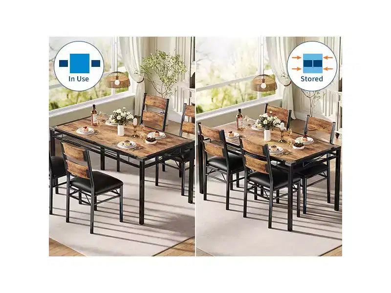 Ensemble table à manger, table de cuisine avec chaises rembourrées – Sanzelize Design
