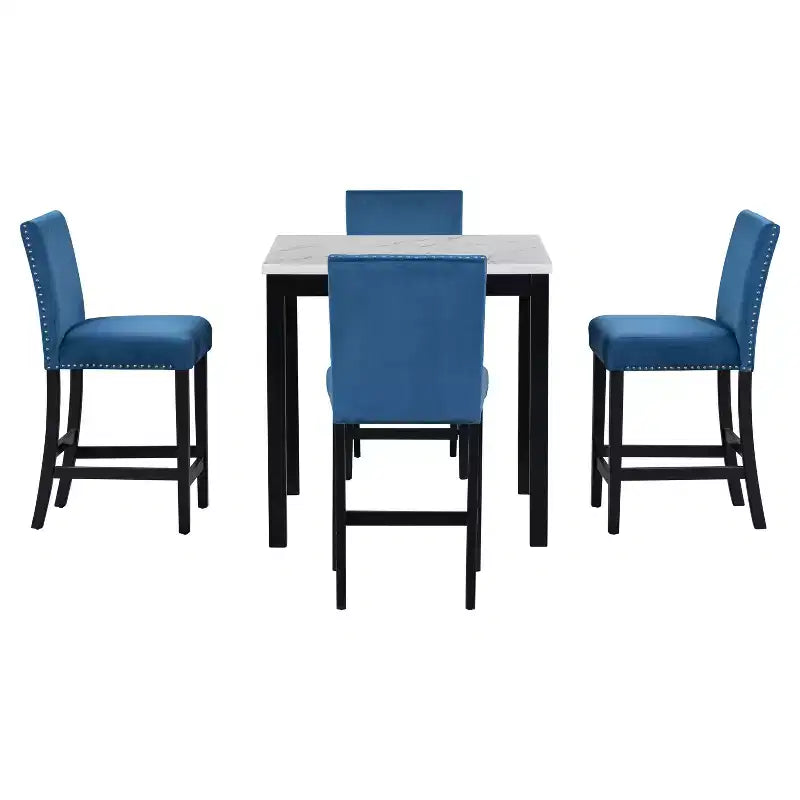 Ensemble de salle à manger 5 pièces, ensemble de table à manger à hauteur de comptoir – Sanzelize Design