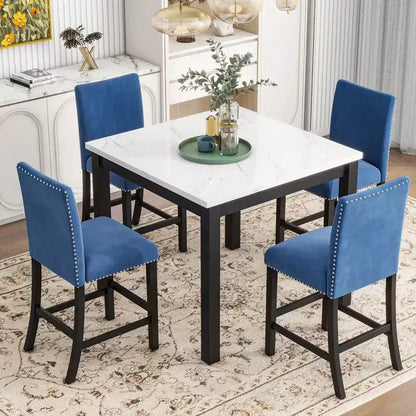 Ensemble de salle à manger 5 pièces, ensemble de table à manger à hauteur de comptoir – Sanzelize Design
