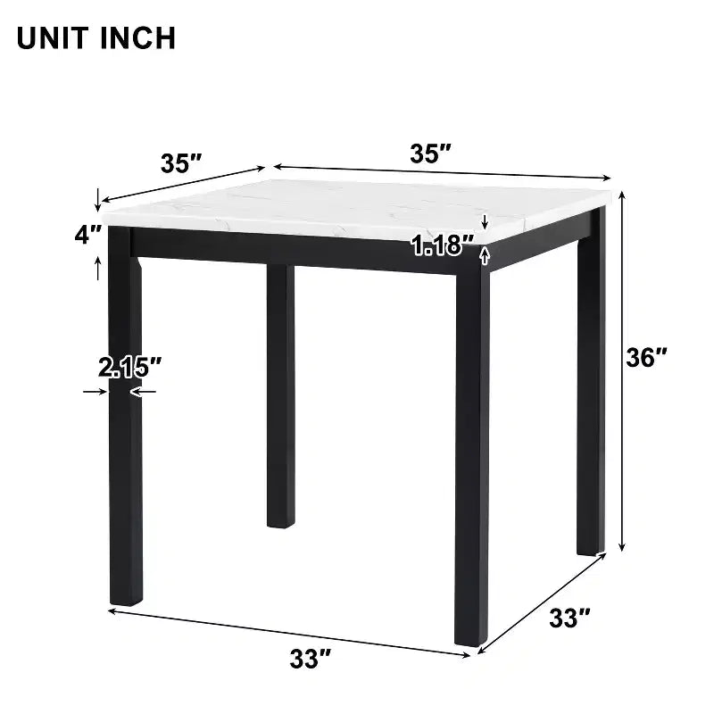 Ensemble de salle à manger 5 pièces, ensemble de table à manger à hauteur de comptoir – Sanzelize Design