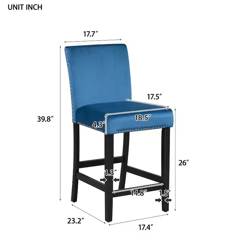 Ensemble de salle à manger 5 pièces, ensemble de table à manger à hauteur de comptoir – Sanzelize Design