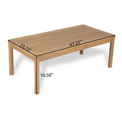 Jacinda Ensemble de salon d'extérieur rustique rembourré 4 pièces avec lattes – Sanzelize Design