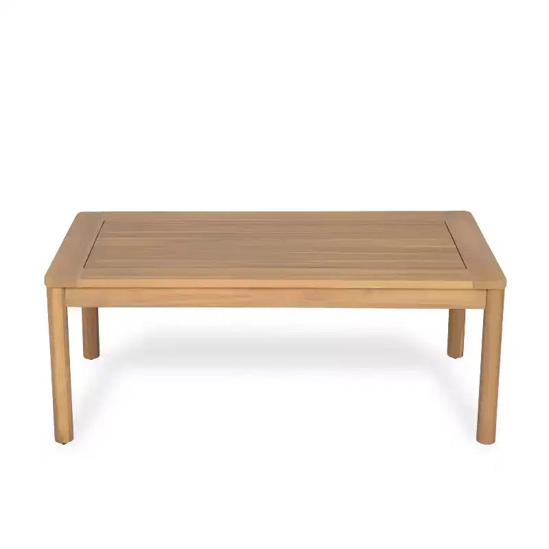 Jacinda Ensemble de salon d'extérieur rustique rembourré 4 pièces avec lattes – Sanzelize Design