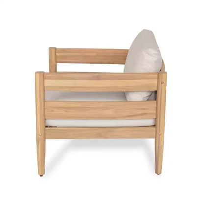 Jacinda Ensemble de salon d'extérieur rustique rembourré 4 pièces avec lattes – Sanzelize Design