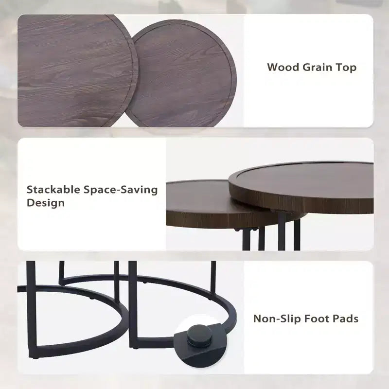Sunset Dune Ensemble de 6 pièces de mobilier d'extérieur moderne, Salon de jardin en osier aspect bois – Sanzelize Design