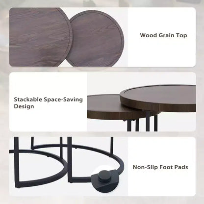 Sunset Dune Ensemble de 6 pièces de mobilier d'extérieur moderne, Salon de jardin en osier aspect bois – Sanzelize Design